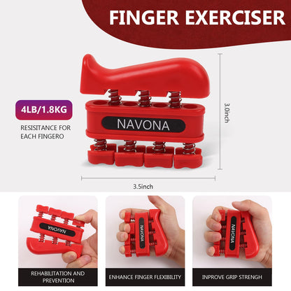 13 PCS Grip Strength Trainer Kit, Hand Gripper Strengthener, Forearm Strengthener, Finger Strengthener, Finger Exerciser, Stress Relief Ball, Forearm Workout Ring for Muscle Building and Injury Recover