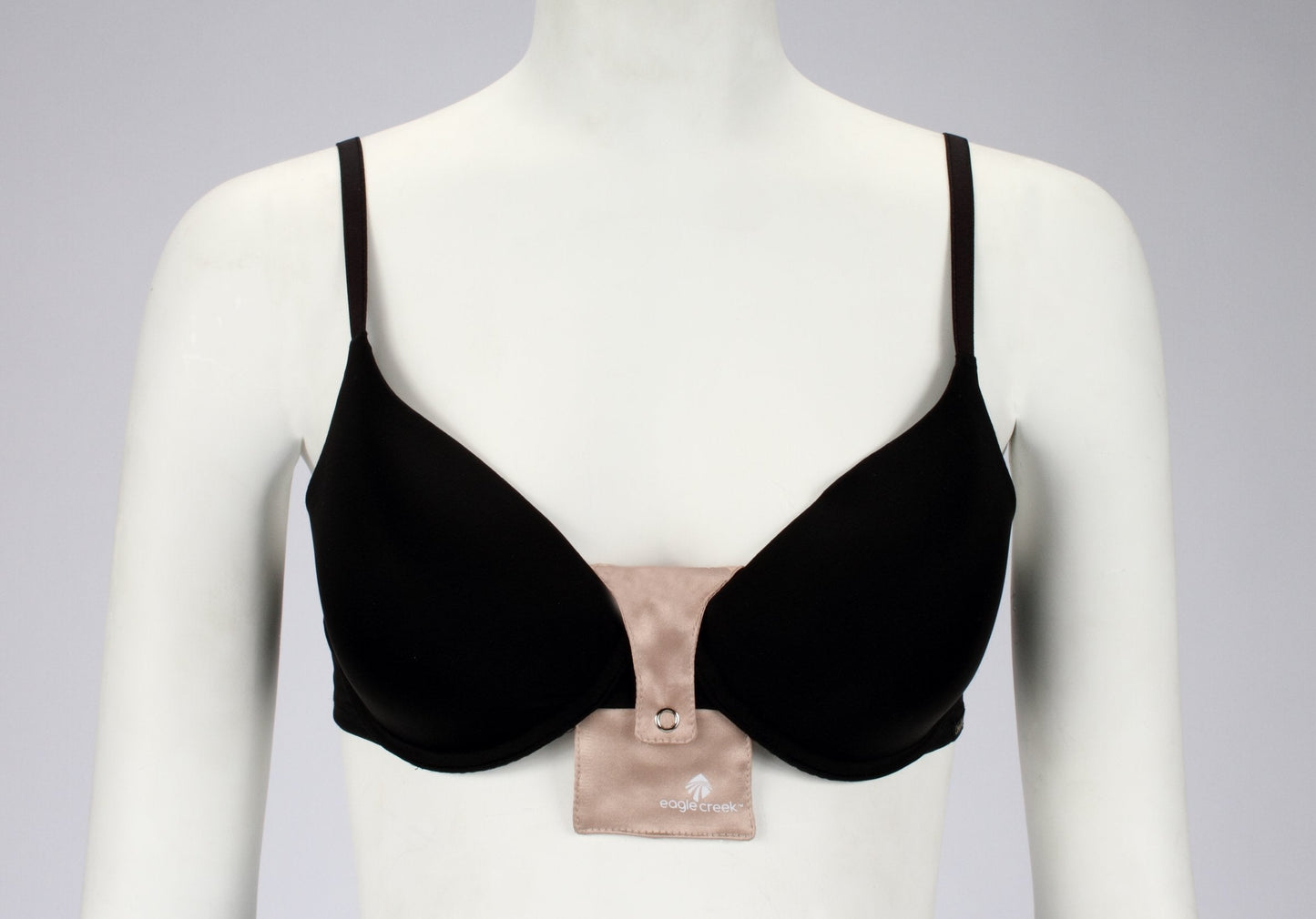 eagle creek Silk Undercover Bra Stash Travel Wallet to Keep Money and Credit Cards Secure - Breathable Silk with Moisture Resistant Lining, Rose