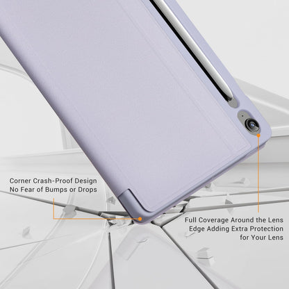 CoBak Case for Samsung Galaxy Tab S10 Lite / S10 FE / S9 FE 10.9 Inch, Protective Smart Auto Wake/Sleep Cover with Anti-Slip Multi-Angle Stand and S Pen Holder, Purple