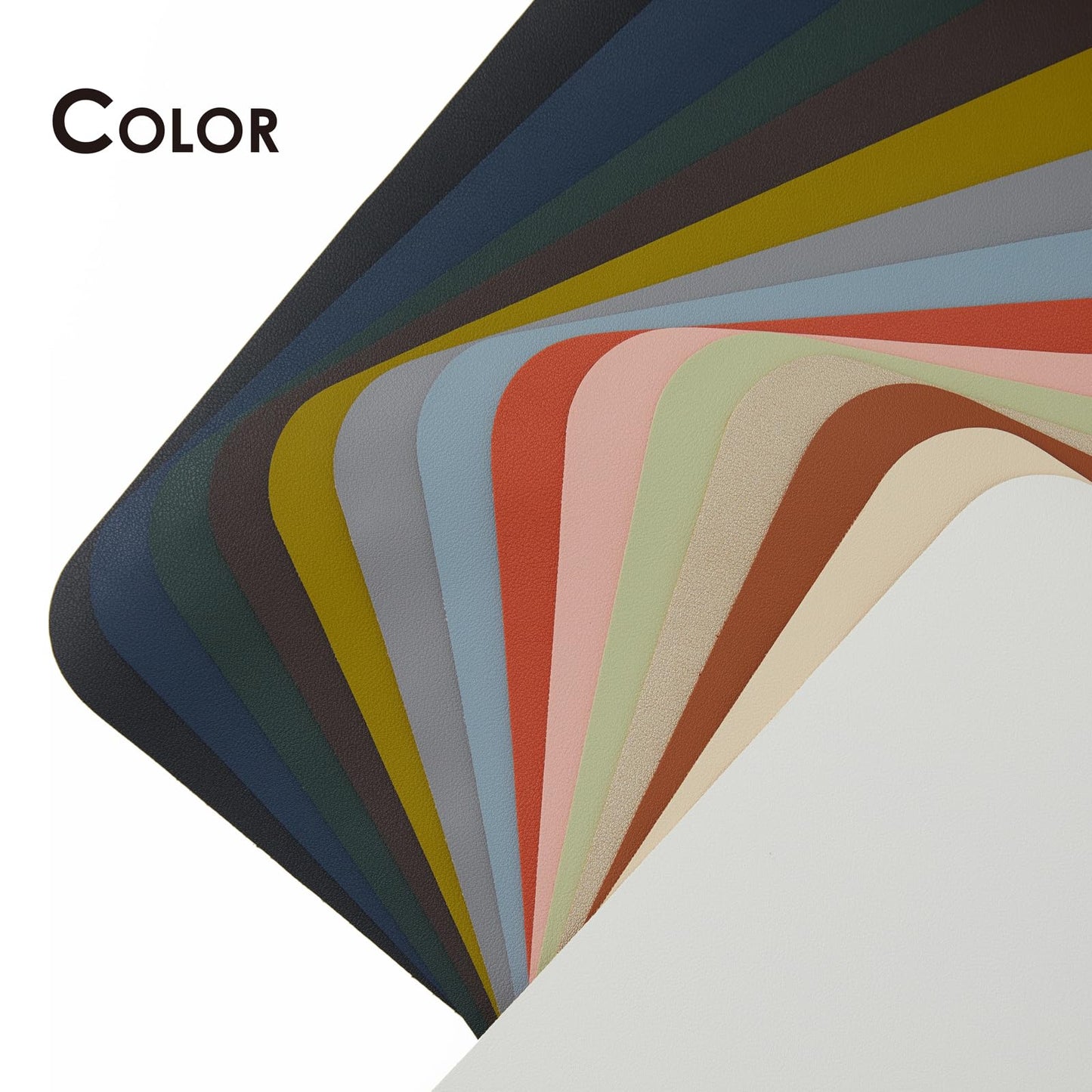 Leather Desk Mat - Non-Slip PU Desk Pad for Office and Home - Desk Organization and Accessories - Ideal for Large Mouse Pad and Desk Mats on Top of Desks (Dark Blue,36"x 17")