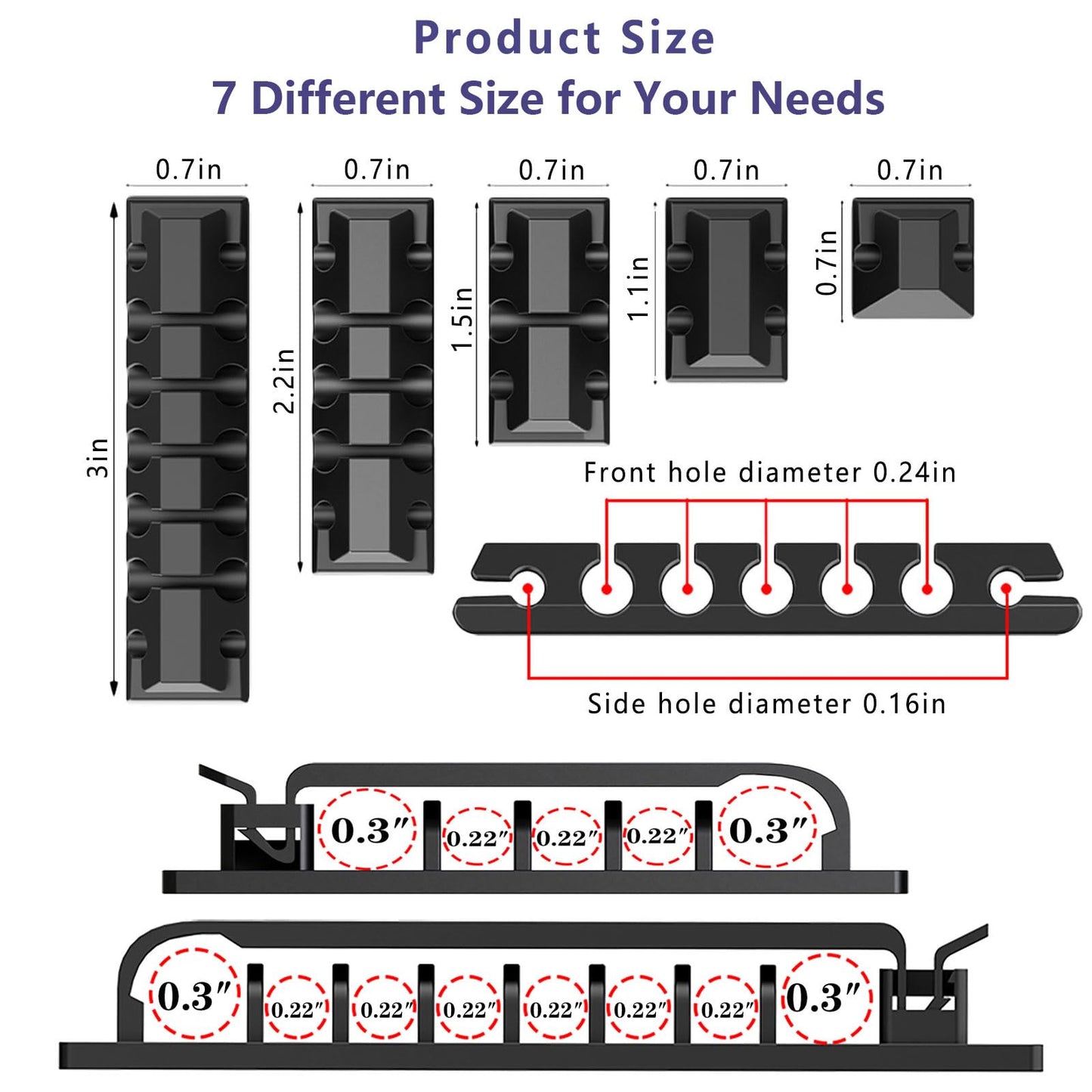 ELII 327 PCS Cable Management Kit 4 Cable Cable Sleeves,65 Cable Clips with 13Cord Holders,25 Roll Cable Organizer Straps,200 Fastening Cable Ties,20 Cable Zip Tie Mounts for Computer (Black)