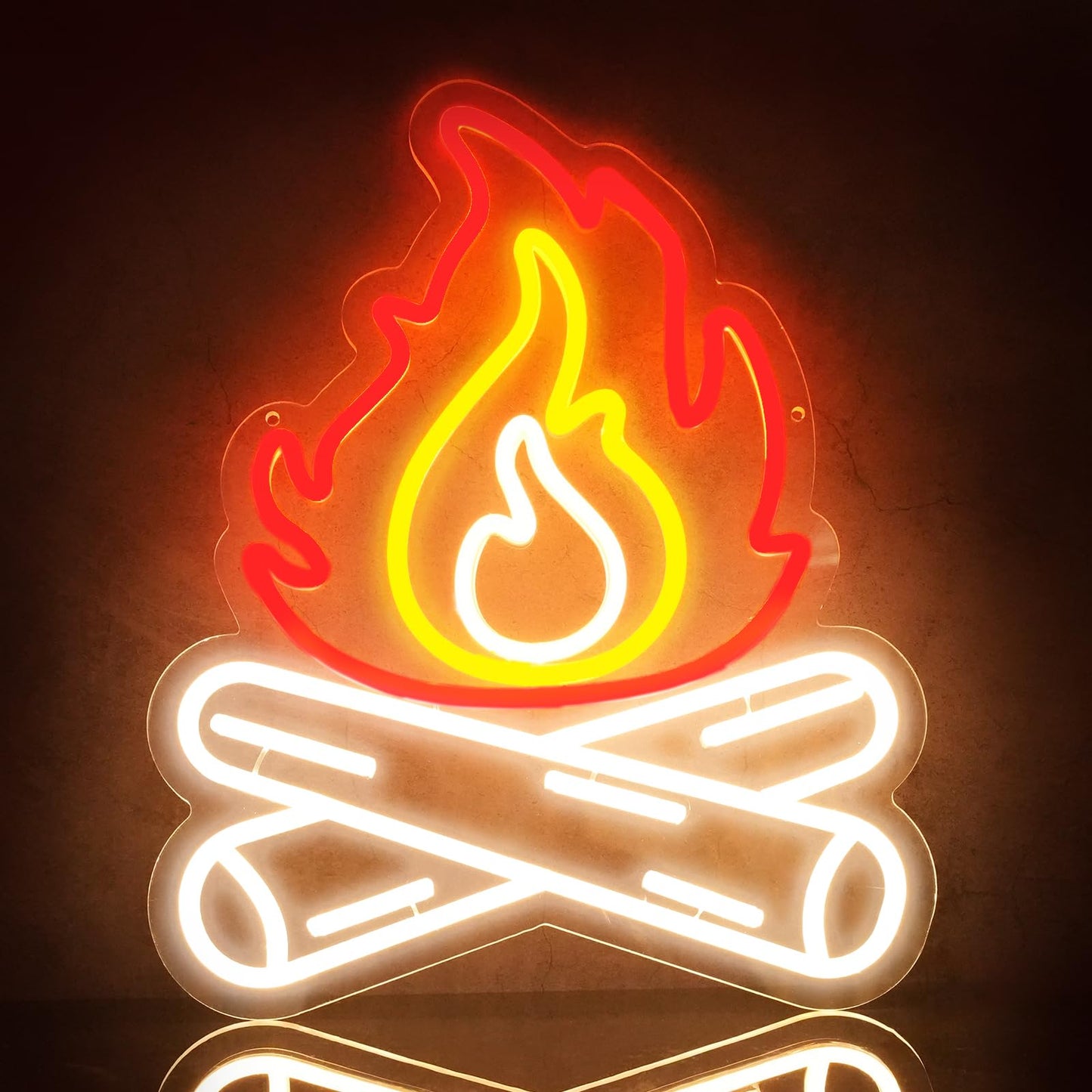 Fire Flame Neon Sign, Stove Fire led Light, light up sign for Bedroom Living Decor, Bonfire Campfire neon sign Gift for Gaming Room, Campfire decor, Camping decor