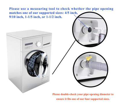 DLHMBOQ 10ft Washing Machine Drain Hose Extension Kit - Universal for Washer, Dishwasher & Dehumidifier, 7-Piece Set with U-Bracket, 4 Clamps & Adapter