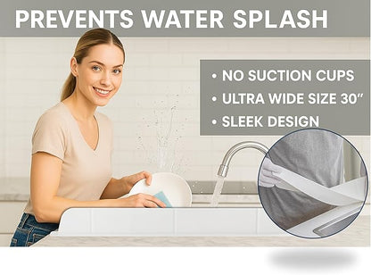 30 inch Premium Kitchen Sink Silicone Water Splash Guard SIZE UPGRADE 30" and