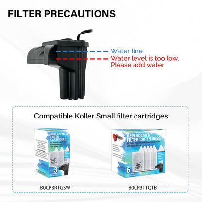 Koller Products 6.5-Gallon Aquarium Kit with Power Filter and LED Lighting, (AP650)
