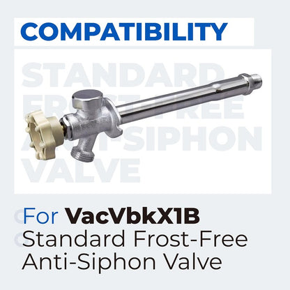 Xinafan Vacuum Breaker Replacement Kit for VACVBKX1B Traditional Anti-Siphon Frost-Free Sillcock Valves Hose Bib Sillcock Valve Replacement Assembly for Outside Repair Accessories, Brass Cap