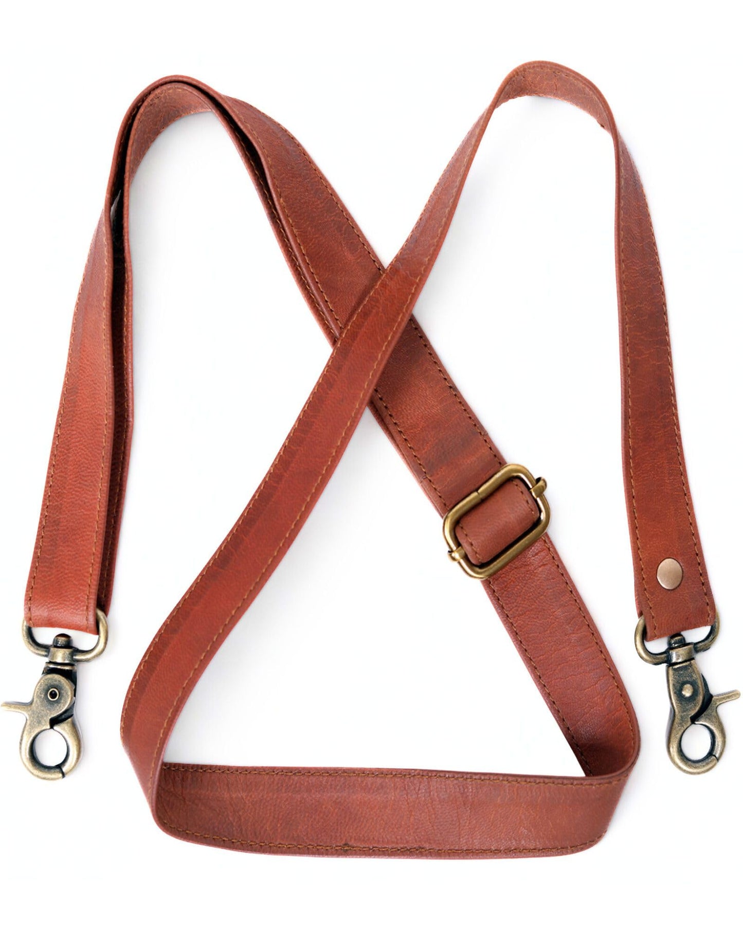 60-inch Genuine Leather Crossbody Strap Replacement for Purse, Handbag & Messenger Bag 1” Wide Adjustable Shoulder Strap (Tan)