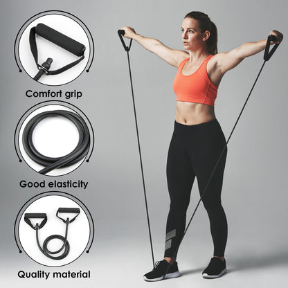 Resistance Bands with Handles, Easy Hold Working Out Exercise Bands, Comfortable Workout Accessory for Men Women Strength Training Muscle Shaping Physical Therapy Home (30LB)