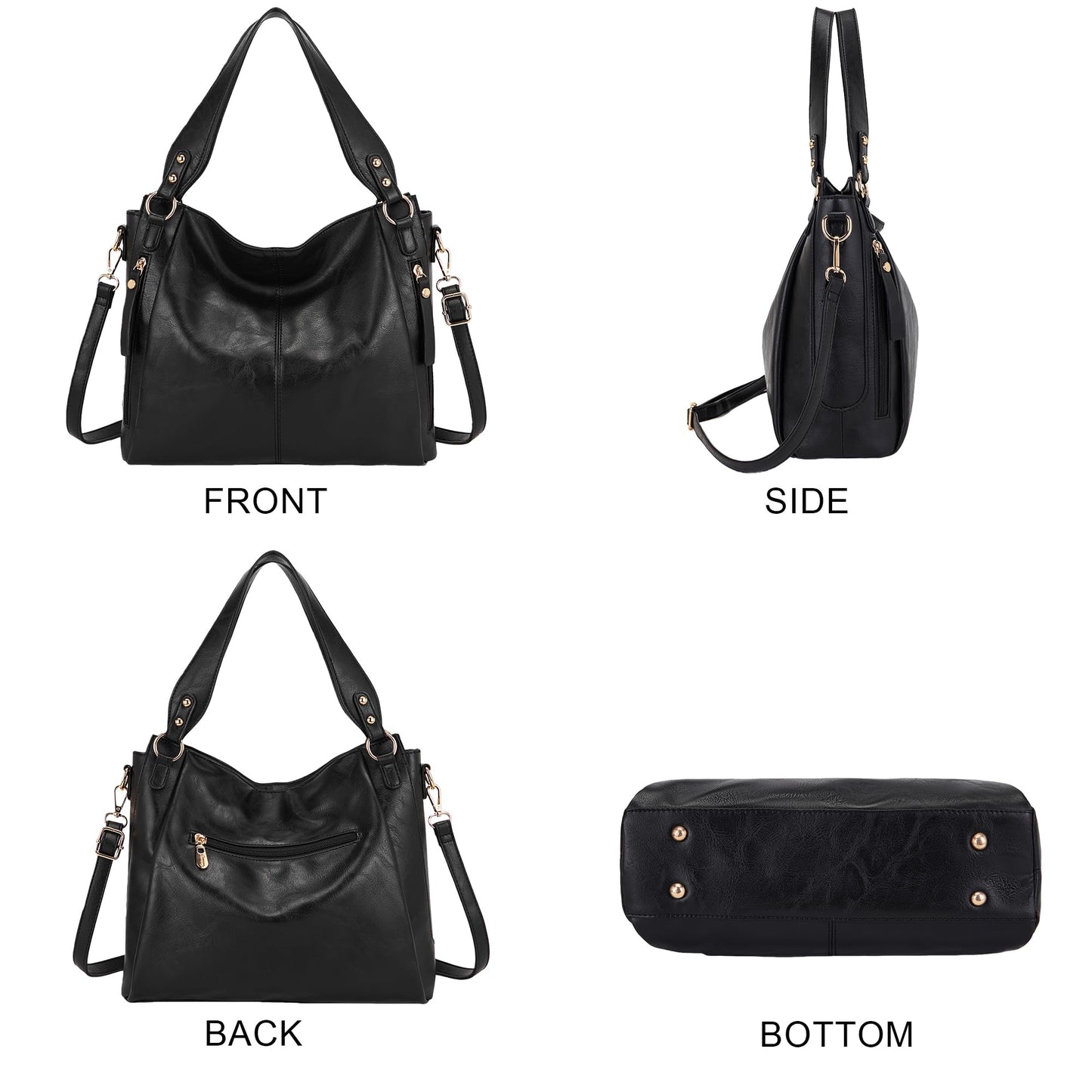 TOVAXY Women's Hobo Handbags Crossbody Bags Ladies Tote Shoulder Bags Purses and Wallet Set 2pcs