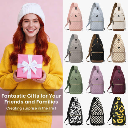 Vankor Small Crossbody Purses Bags for Women Men Travel, Chest Sling Bag Women Casual Cross Body Bag for Woman Sling Backpack Army Green