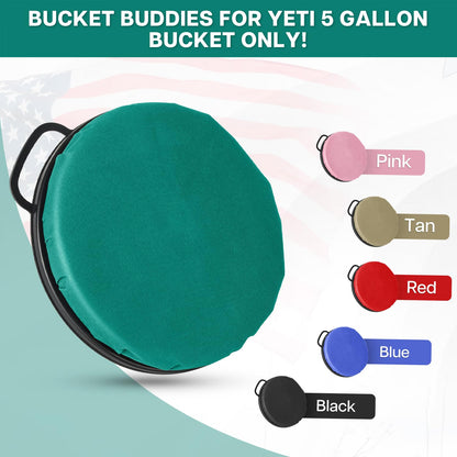 Wizcave 5 Gallon Bucket Seat for YETI Bucket Only, 360-Degree Swivel Bucket Lid Seat, Bucket Lid Cushion 5 Gallon for Fishing, Hunting, Tool Organizer, Car Washing, Gardening, Baseball