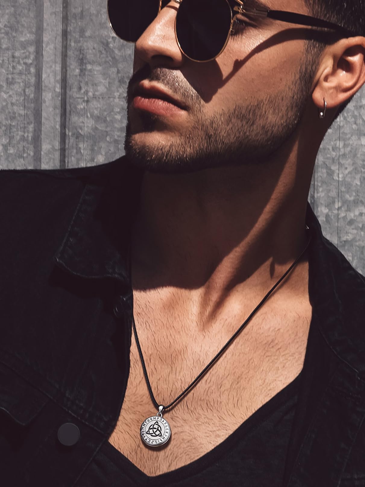 Bandmax 18 Inch Leather Cord Rope Chain for Men Women Waterproof Solid 2MM Black Paracord Necklace Chains for Pendant Rope String Necklace for Son Daughter Grandson