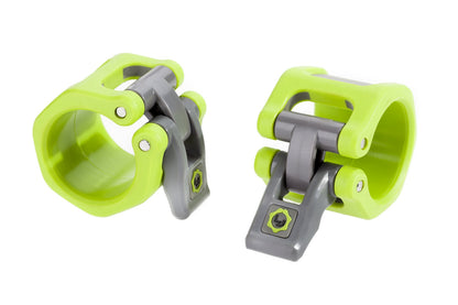 Lock-Jaw Barbell Collars HEX Olympic Barbell Clamps 2 Pcs – Heavy Duty Bar Clamps for 2” & 50mm Olympic Bars – Secure Weight Bar Clamps for Strength Training & Home Gym Accessories – Green