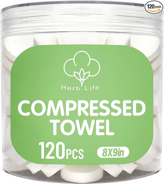 120 Pcs Mini Compressed Towels, Disposable Face Compressed Towel, Compressed