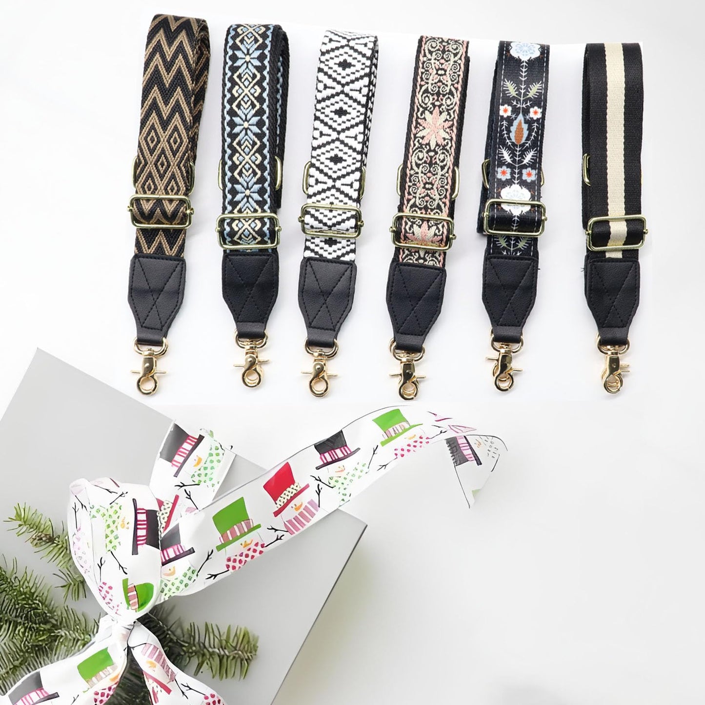 Purse Strap Handbag Accessories Crossbody Bag Adjustable Replacement Conversion Kit,Black Bag Straps for Large Shoulder Bag