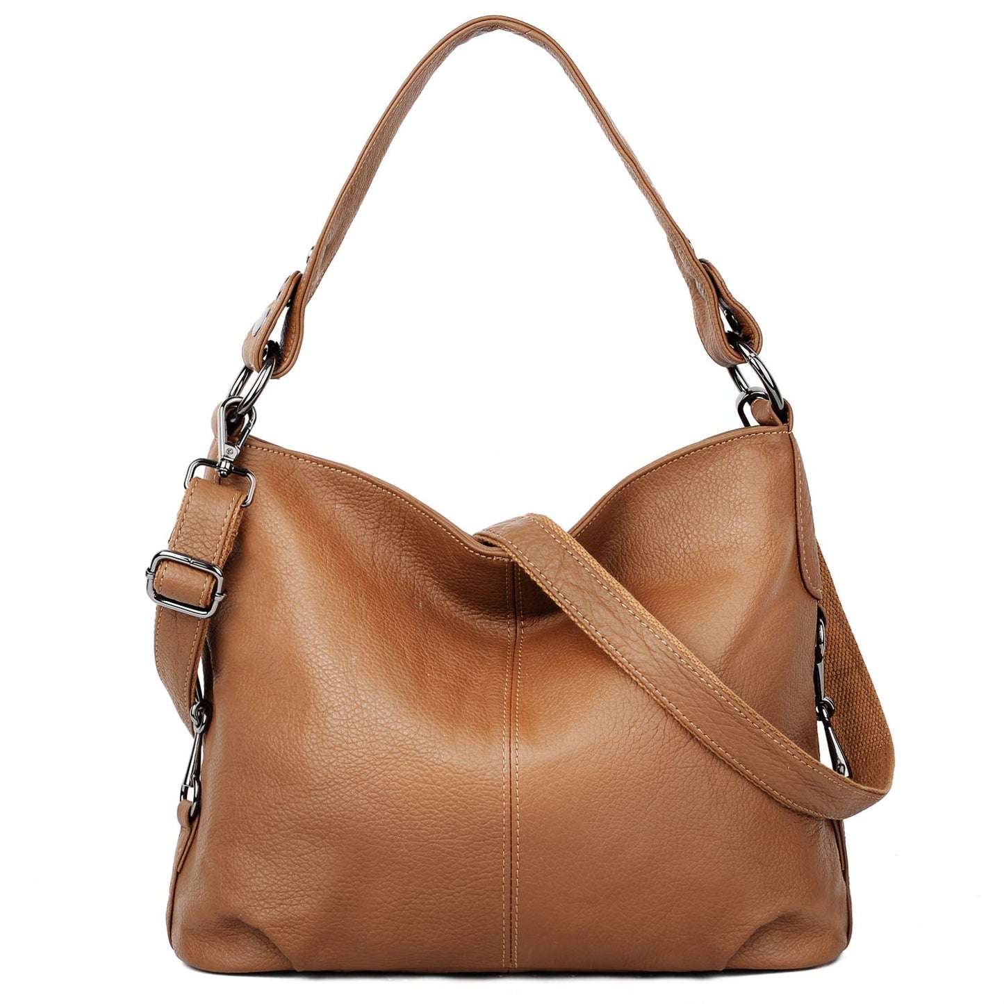 YALUXE Genuine Leather Shoulder Bags Stylish Hobo Handbags Purses Crossbody Bags for Women