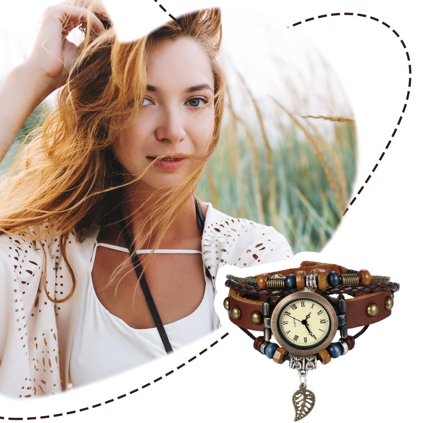 Avaner Vintage Handmade Leather Wrist Watches Multilayer Weave Strap Quartz Bracelet Wrap Watches