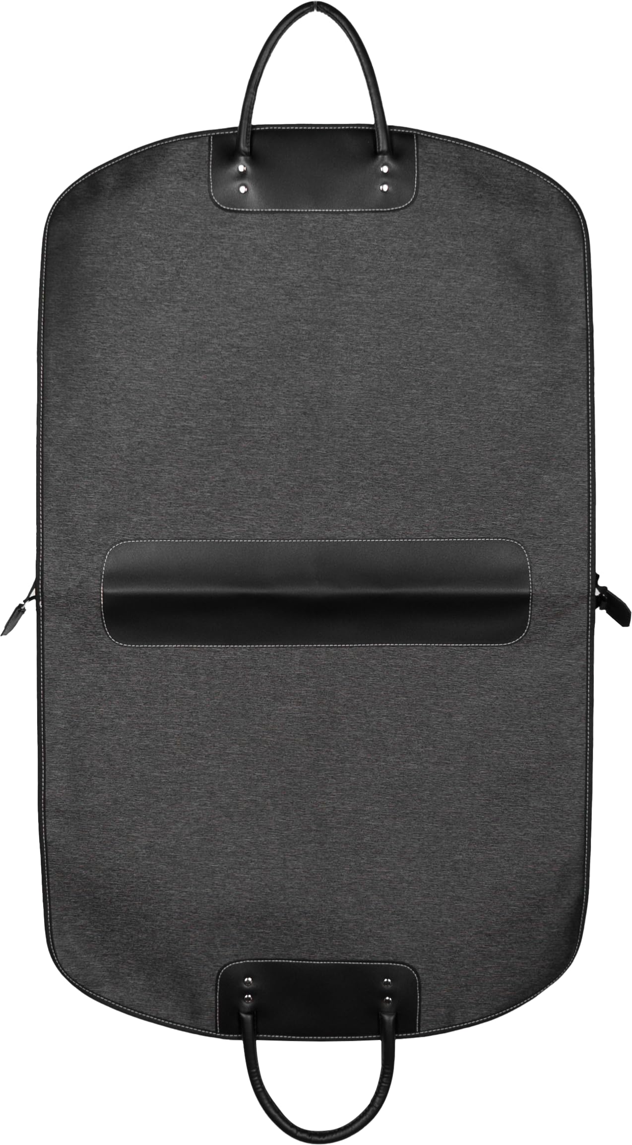 ZARLOO 40" Premium Carry-On Garment Bag for Travel & Closet Storage - Foldable, Lightweight Leather Suit Bag for Men Women - Waterproof & Wrinkle-Free Protection for Suits, Dresses & Coats (Black)