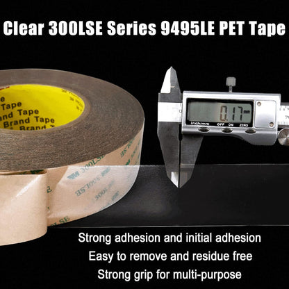 300LSE 3M Double Side Tape Heavy Duty 90ft, Clear Mounting Tape Removable for Scrapbook,Transparent Sticky Tape Picture Hanging Strips, Adhesive Tape for LED Poster Art Craft