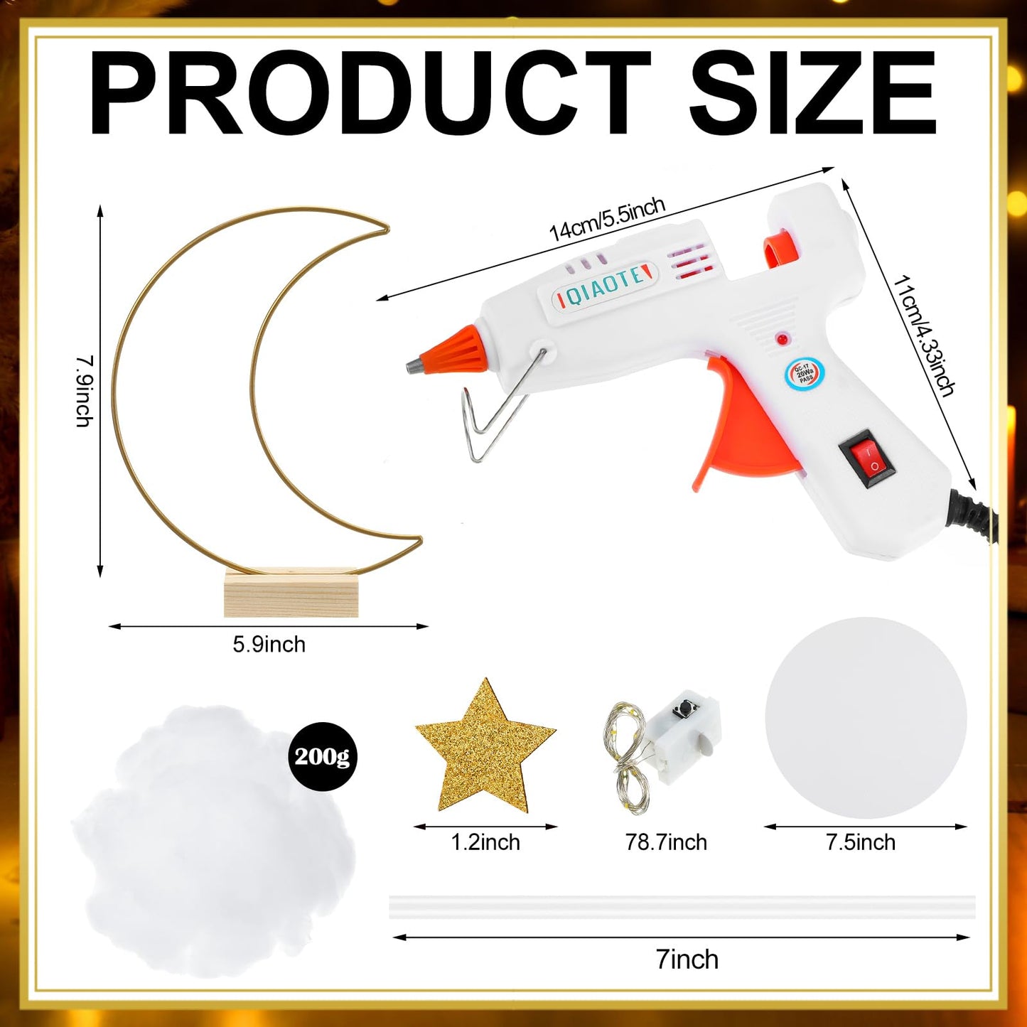 Wonderjune 6 Sets Twinkle Twinkle Little Star Baby Shower Gender Reveal Centerpieces Decorations DIY Moon and Stars Decor Over The Moon Light Star Cloud Centerpieces for Baby Shower Tables DIY Crafts