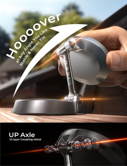 LISEN for Magsafe Car Mount Charger, 15W Fast Charging Magnetic Wireless Car Charger [Mini & Metal], 2025 Ultra Magnetic Car Phone Holder Dashboard for iPhone Car Mount for iPhone 16e Pro Max 15 14 13