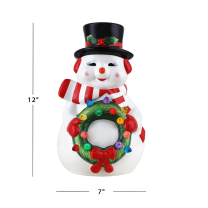 Mr. Christmas Medium Ceramic Figures 12" - Snowman