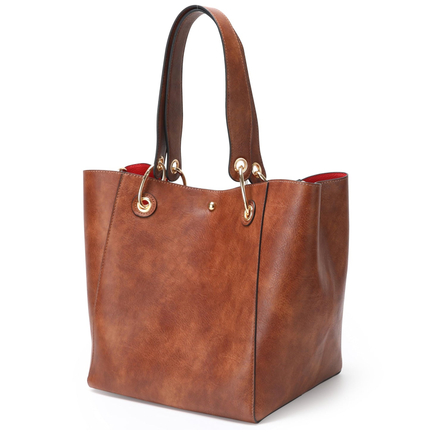 sqlp Large Work Tote Bag for Women Designer Purses and Handbags Big Bucket bags Ladies Travel Crossbody Purse Brown Dark