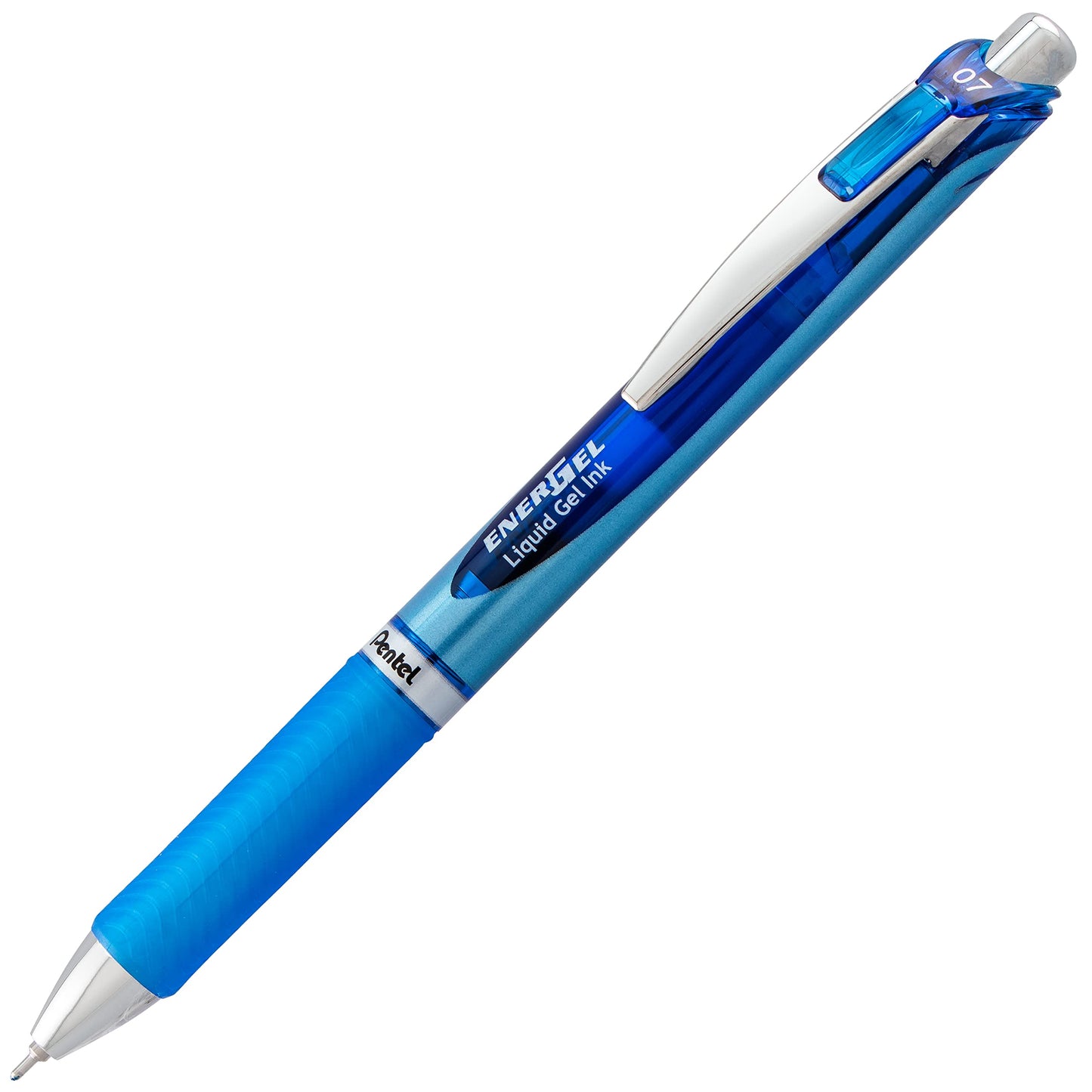Pentel EnerGel RTX Retractable Premium Liquid Gel Pen, (0.7mm) Needle Tip, Ultra Smooth, Medium Line, Blue Ink 10 Pack, BLN77BP10C
