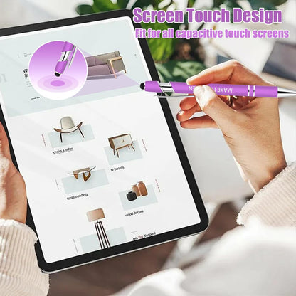 20 Pcs Inspirational Pens Bulk - Motivational Ink Ballpoint Pen with Quotes Stylus Tip Nurse Gifts for School Coworkers Office Supplies Black Ink