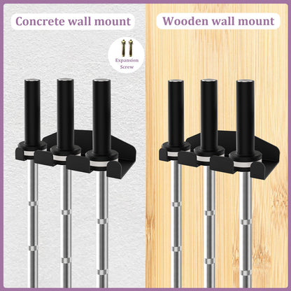 KSWLOR Barbell Storage Rack, Vertical Hanging Barbell Rack, Heavy Duty Wall Mounted Barbell Holder, Olympic Wall Mount Barbell Holder Space Saving Bar Holder Suitable for Garage, Gym, Home Fitness