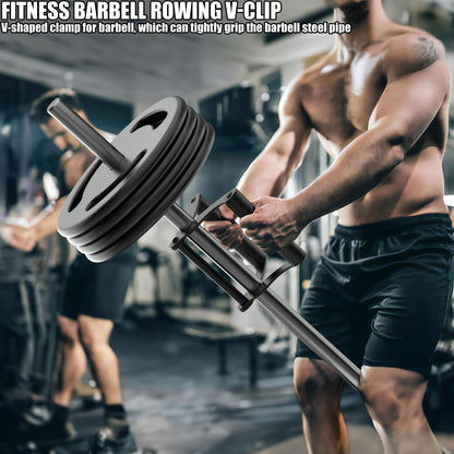 Lewufe V Bar Row Landmine Handle Attachment for Barbell Bars, Solid Double D Handle, T-Bar Row Handle Attachments with Non-Slip Rubber Grip, Fits Olympic Bar Strength Training Bar