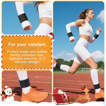 Wrist Weights & Ankle Weights for Women - 2 Pack (1.1LB Each) | Adjustable, Waterproof Silicone for Jogging & Yoga