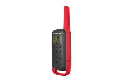 Motorola Solutions, Portable FRS, T210, Talkabout, Two-Way Radios, Rechargeable, 22 Channel, 20 Mile, Black W/Red, 2 Pack
