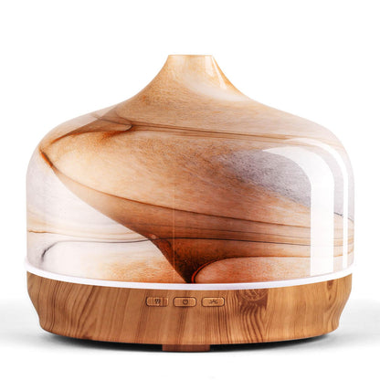Porseme 500ml Essential Oil Diffuser, Aroma Ultrasonic Humidifier with Remote Control, BPA Free, Auto Shut-Off, Timer Setting for Large Room Sleeping Yoga
