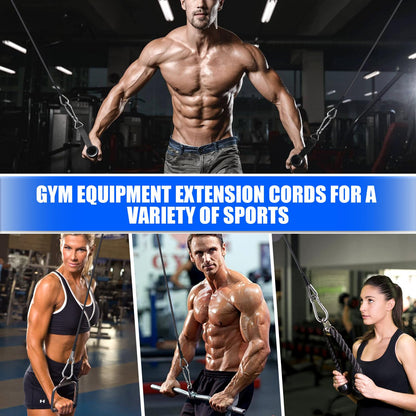 TOBWOLF 2PCS 39" Gym Extension Cable, Fitness Cable Extension Compatible with Bowflex Home Gym Accessories, Replacement Gym Cables Machine Extension for LAT/Tricep Pull Down & Leg Extensions Machine