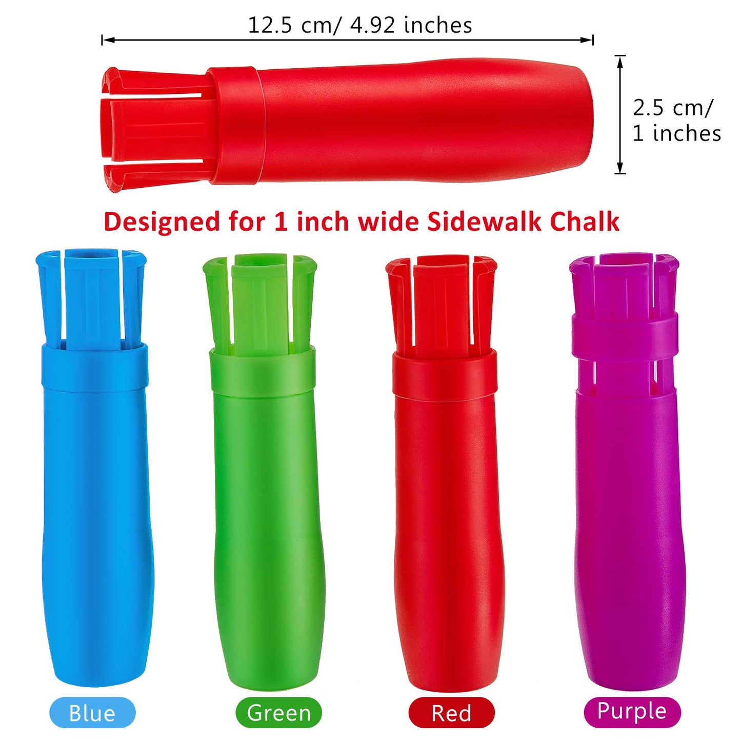 Outus 10 Pieces Sidewalk Chalk Holders Railroad Chalk Holder Jumbo Plastic Adjustable Clip for Kids Teachers Students Back to School Office Classroom