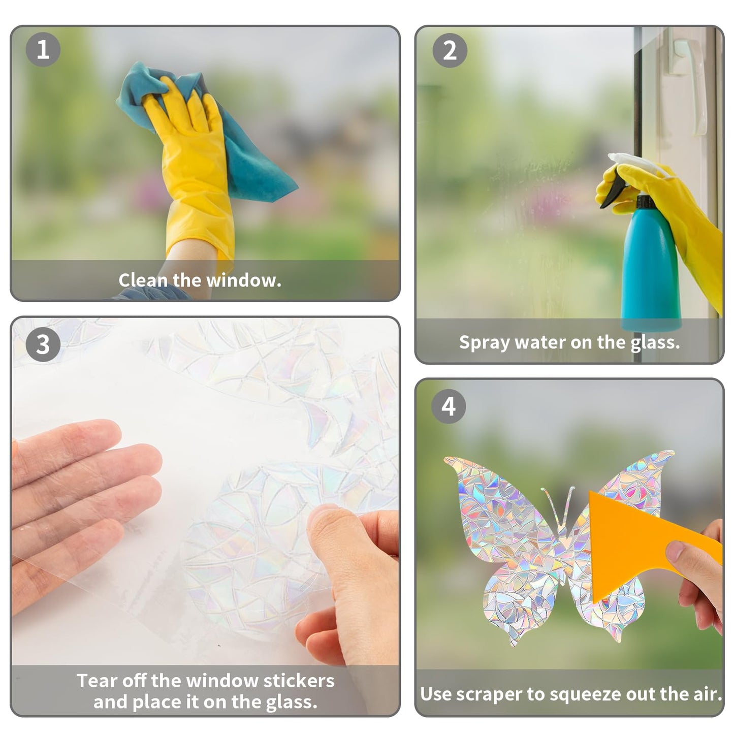 30 Anti Collision Window Decals for Bird Strike Prevention, Window Clings Suncatcher Stickers
