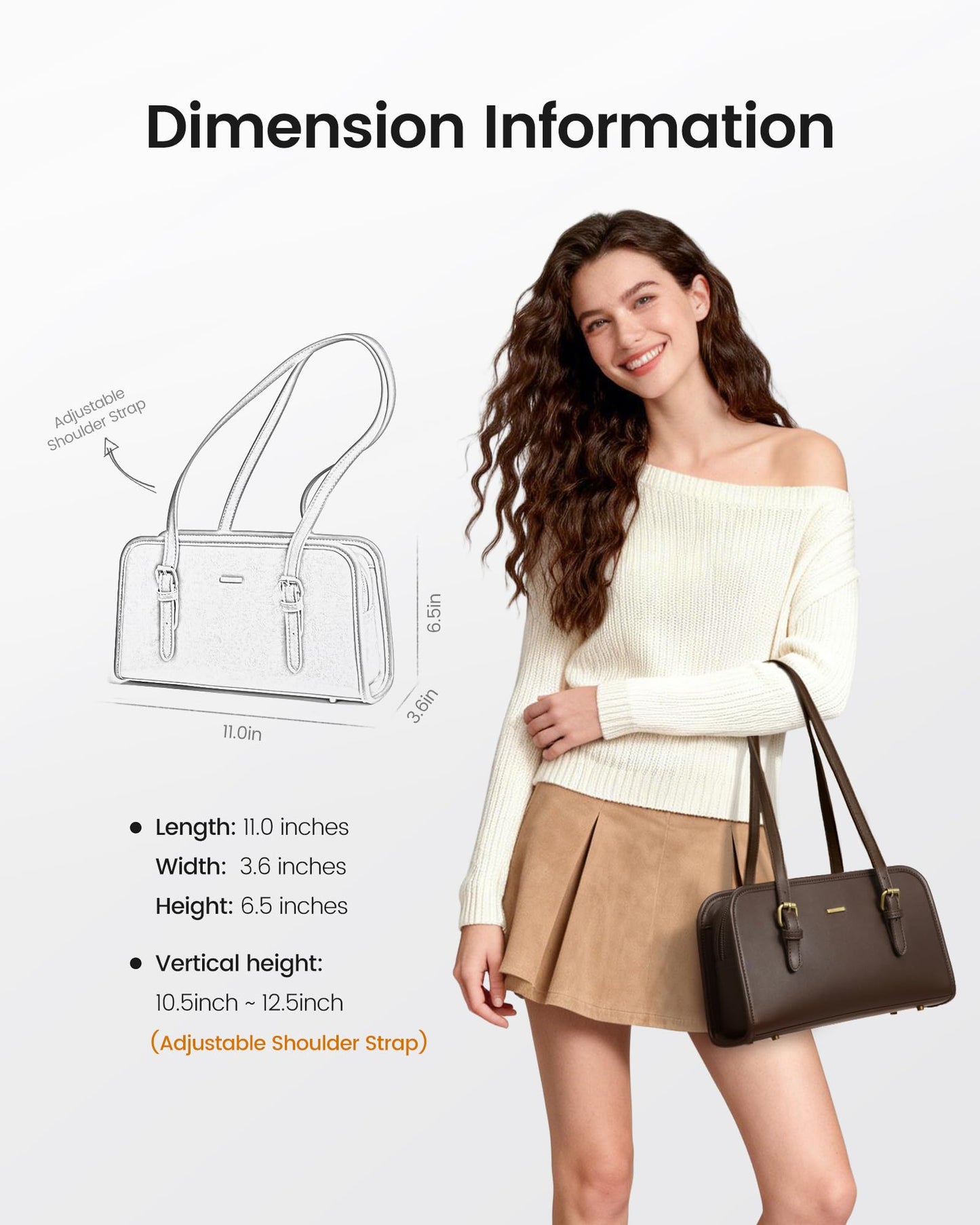 LOVEVOOK Swing Zip Shoulder Bag, Small Purses for Women Trendy Handbags, Mini Vintage Hobo Clutch Leather Tote