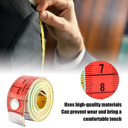 WQAPVHBG 2 Pack Soft Tape Measure, 60in Double Scale Cloth Tape Measure for Sewing, Plastic Flexible Measuring Tape with Snap Button and Clear Color Marking for Body Measurements