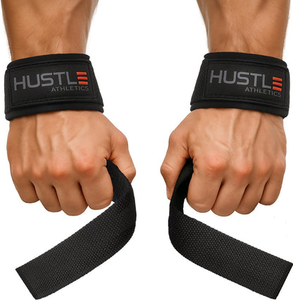 Lifting Straps for Weightlifting & Deadlifts – 21" Wrist Straps with Thick Neoprene Padding – Pro Heavy Duty Gym Wrist Wraps for Powerlifting, Bodybuilding & Strength Training for Men & Women (STEALTH)