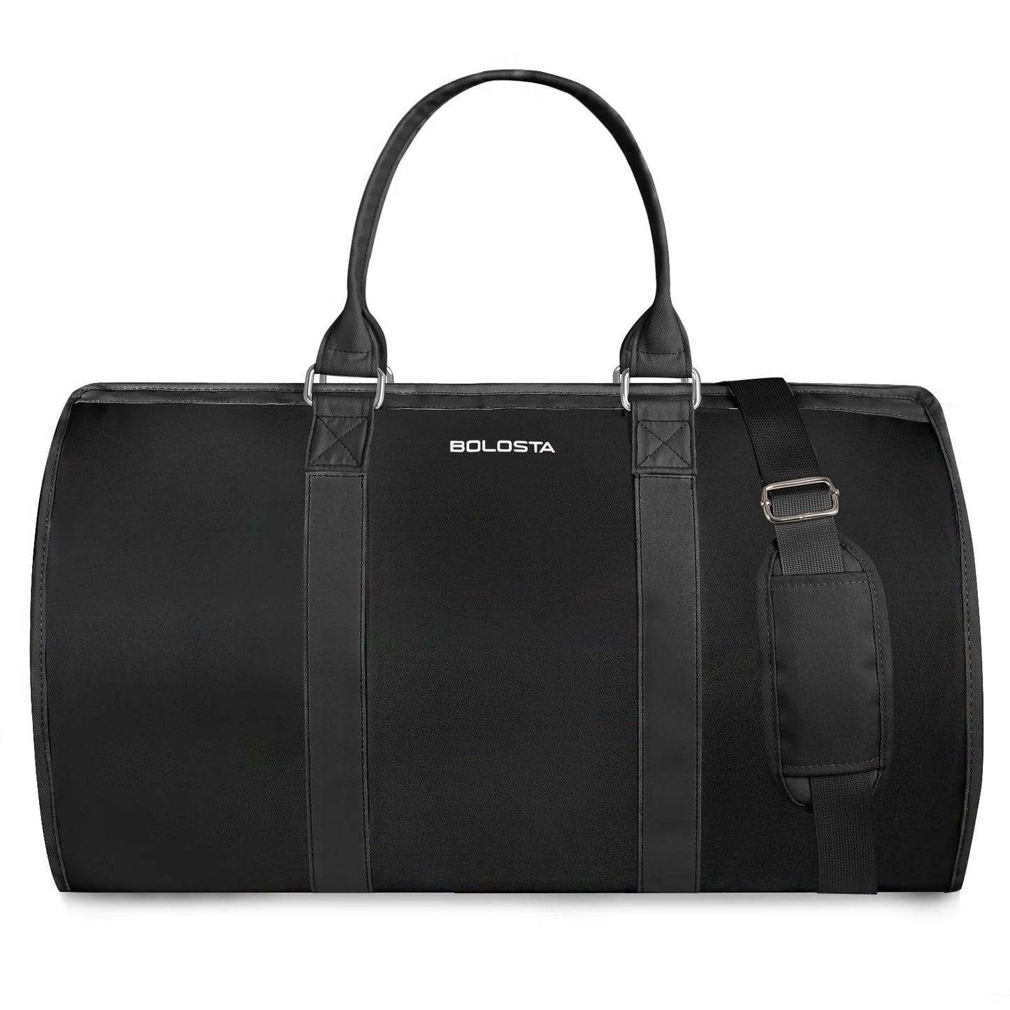 3Pcs Garment Duffle Bags for Travel Convertible Carry on Garment Bag for Women Men Travel Duffle Bag Includes Shoe Pouch & Hanging Suit Bag for Clothes/Dresses, Black