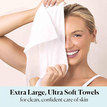 Sky Organics - Gentle Clean Face Towels - 50 XL Single-Use Face Wipes - Ultra