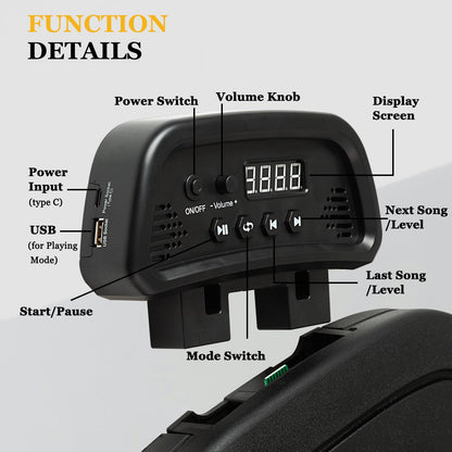 Haigang Smart Music Boxing Machine, Bluetooth Boxing Punching Game, Musical Workout Equipment, Wall Mount Home Trainning Boxing Target for Adult Kids with Storages, Gloves, Wristband