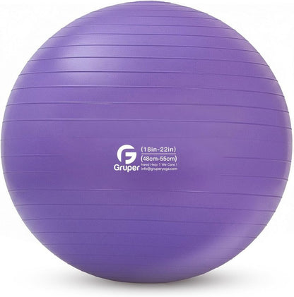 Yoga and Pilates Ball - 15" to 30" Sizes for Fitness, Workout, Pregnancy & Therapy | Quick Pump Included
