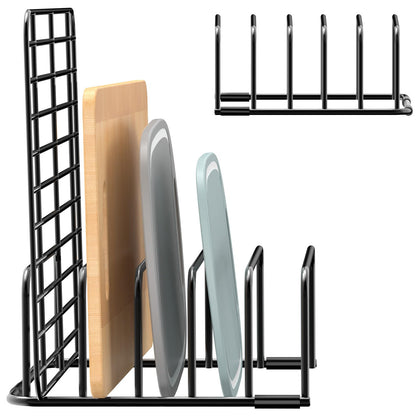 Cutting Board Organizer, [2-Pack] Cutting Board Holder Rack Baking Cookie Pan Sheets Cooling Small Racks Storage Stand for Kitchen Cabinet Countertop Bakeware Organizer 7.87 x 7.24 x 3.28 in