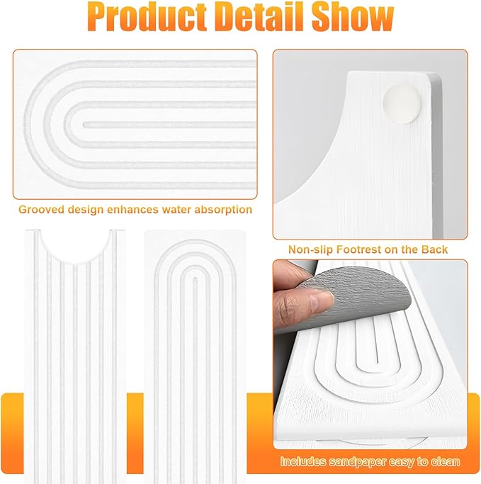 Kitchen Sink Faucet Mat, Super Absorbent Diatomaceous Earth kitchen Sink Mat