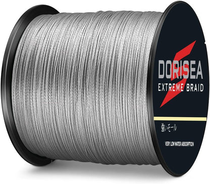 Extreme Braid 100% PE Grey Braided Fishing Line | Abrasion-Resistant, 6-550 lb Test, 109-2187 Yards