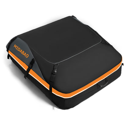 MIDABAO Thickened 20 Cubic Waterproof Duty Car Roof Top Carrier-Car Cargo Roof Bag Car Roof Top Carrier - Easy to Install Soft Rooftop Luggage Carriers with Wide Straps 20 Cubic Feet, ROB01