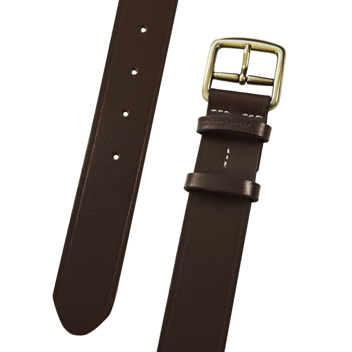Eddie Bauer Womens Leather Jean Belt | Double Keeper Buckle | Casual | Outdoor | Western | Everyday | Leather | Brown - Small