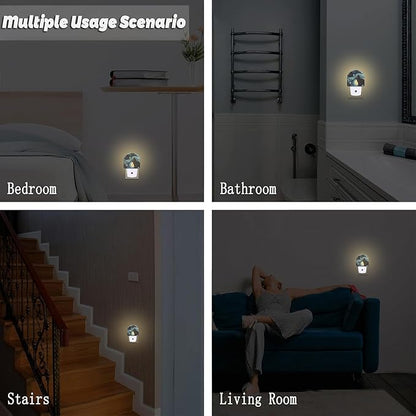 Starry Night Black Cat Night Light Plug into Wall, Abstract Oil Painting Cat Dusk to Dawn Night Light Plug in,0.5w Energy Saving Sleep Friendly Nightlight for Kids Boys Girls Home Decor